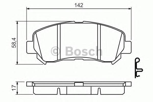 

Комплект тормозных колодок BOSCH 0986494501