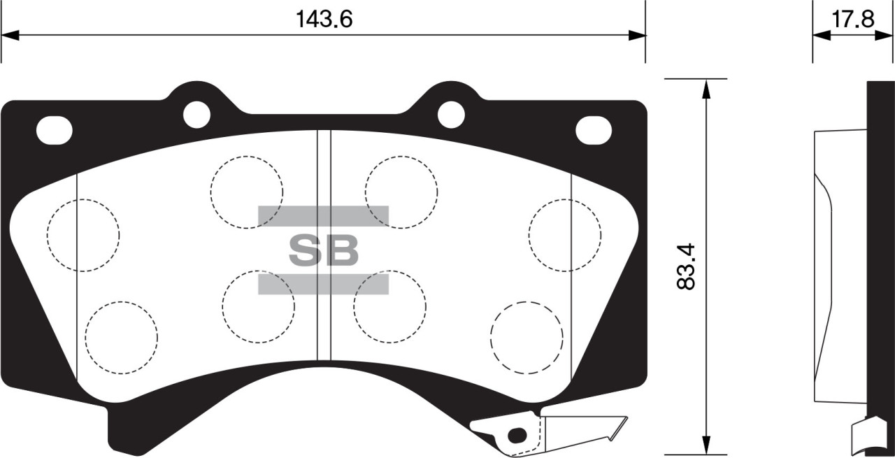 

Комплект тормозных колодок Sangsin brake SP1381