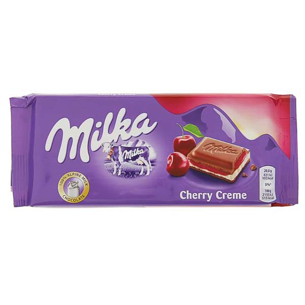 Шоколад Milka cherry chocolate 100 г