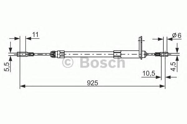 фото Трос cтояночного тормоза bosch 1987477220