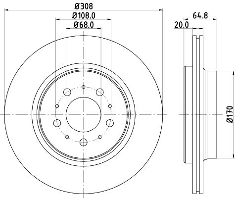 фото Тормозной диск hella pagid 8dd 355 110-611