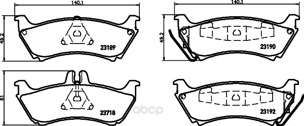 

Комплект тормозных колодок Hella 8DB355009241