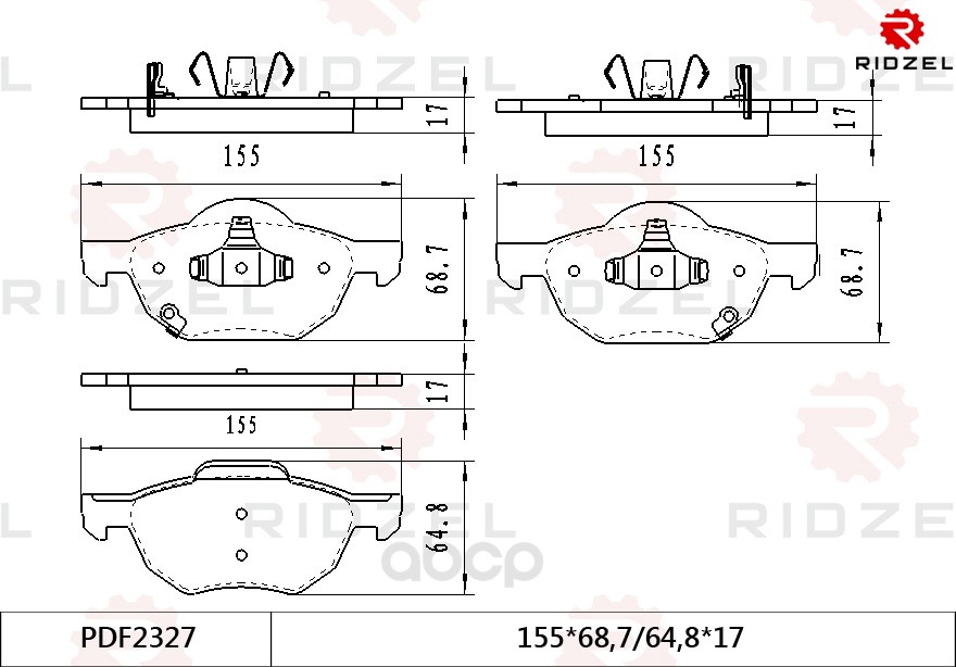 

Комплект тормозных колодок RIDZEL PDF2327