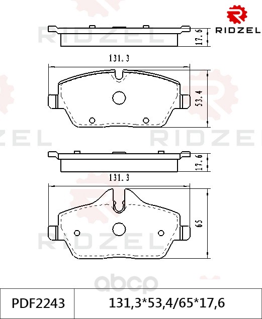 

Комплект тормозных колодок RIDZEL PDF2243