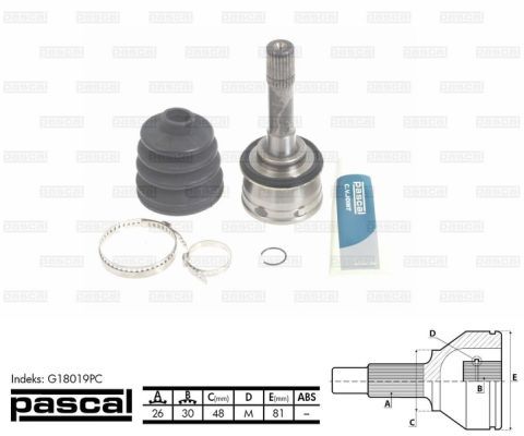 

Шрус PASCAL G18019PC