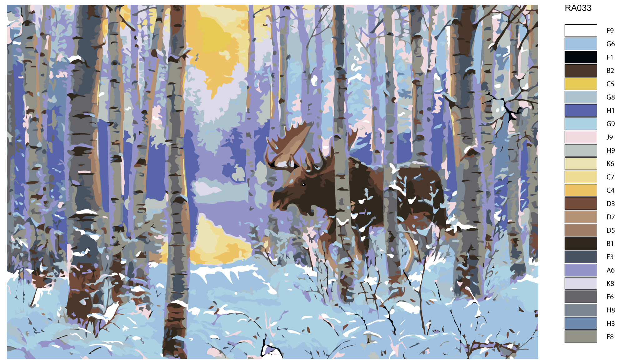 

Картина по номерам, 40 x 60, RA033, RA033