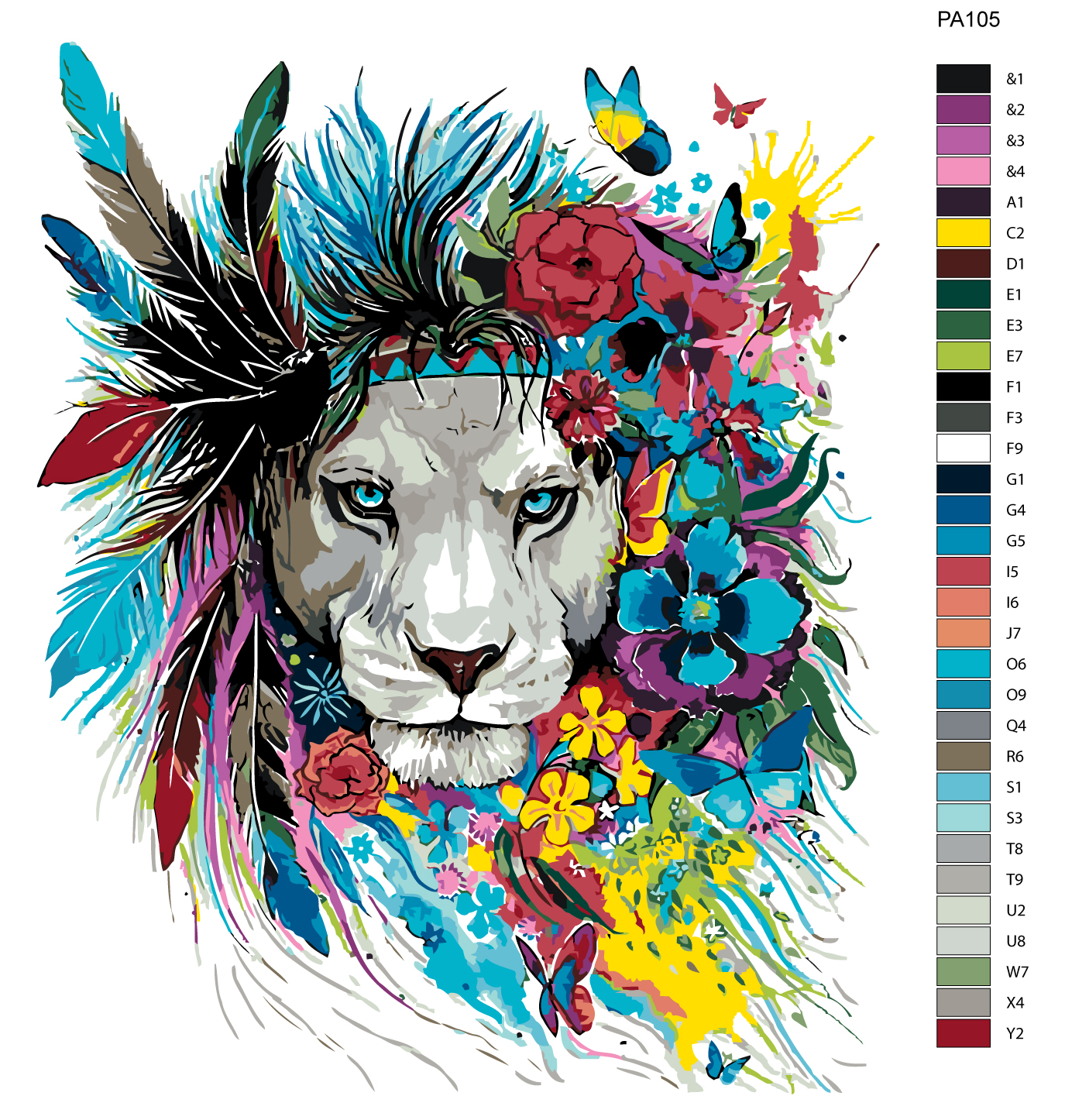 

Картина по номерам, 40 x 50, PA105, PA105