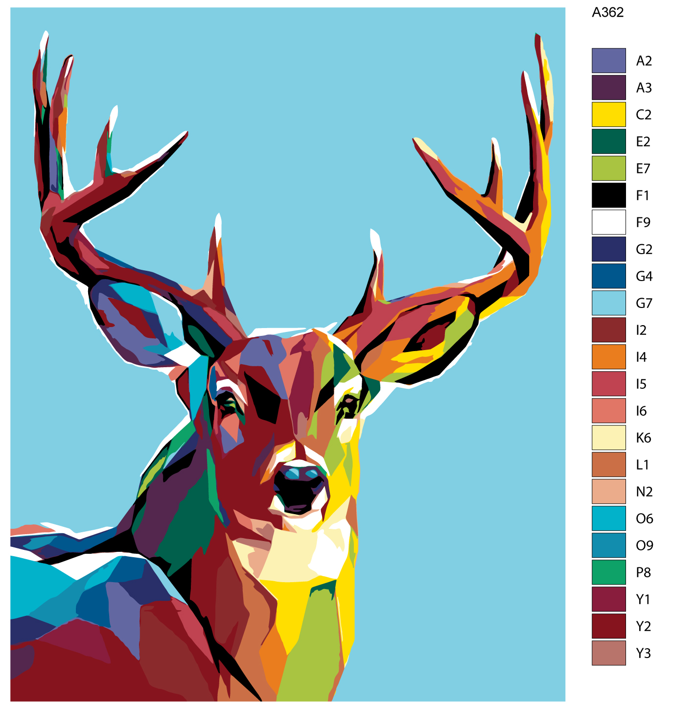 

Картина по номерам, 40 x 50, A362, A362