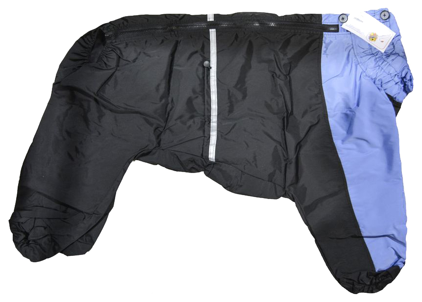 фото Комбинезон, дождевик для собак зоофантазия размер one size женский, черный, синий