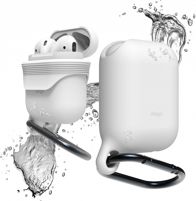 фото Чехол elago waterproof hang case для airpods (white)