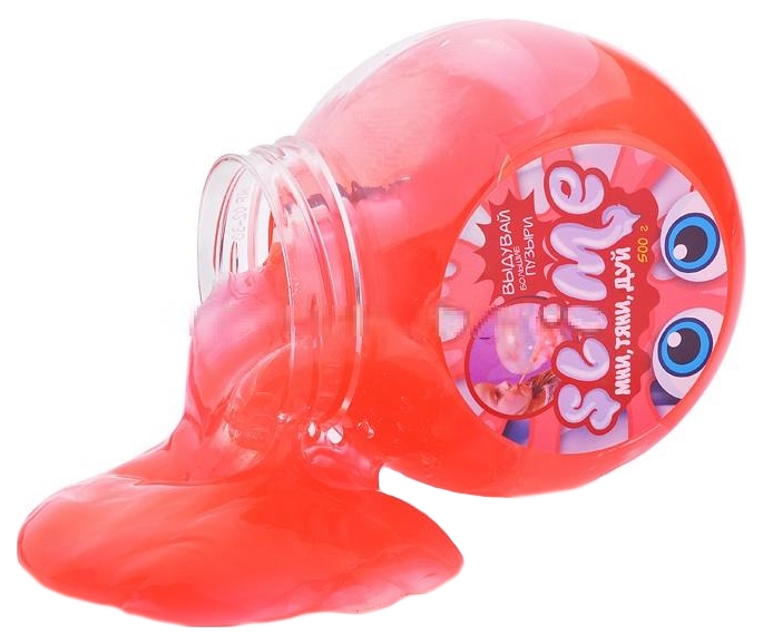 Волшебный мир Slime Mega Mix 500 грамм, прозрачный + красный, арт. S500-1