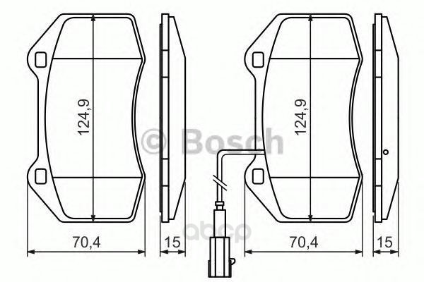 

Тормозные колодки дисковые BOSCH 0986494228