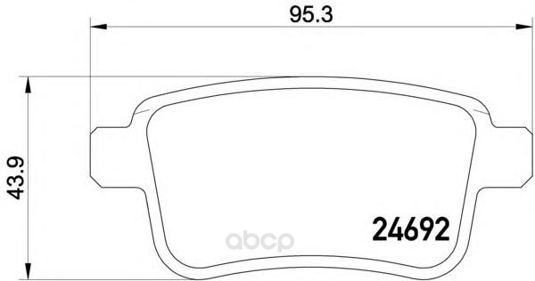 

Тормозные колодки brembo задние P50107