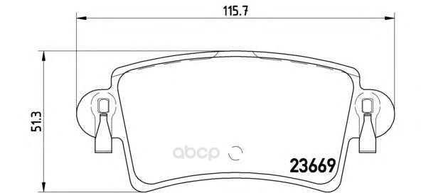 

Тормозные колодки brembo задние P59040