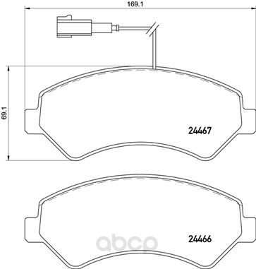 

Тормозные колодки brembo передние с датчиком P61118