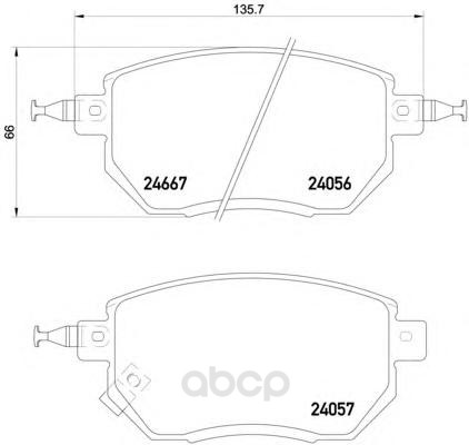 фото Колодки тормозные дисковые передние infinitifx 01.03- textar 2405601