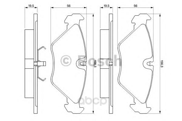 

Тормозные колодки Bosch передние дисковые 986461766