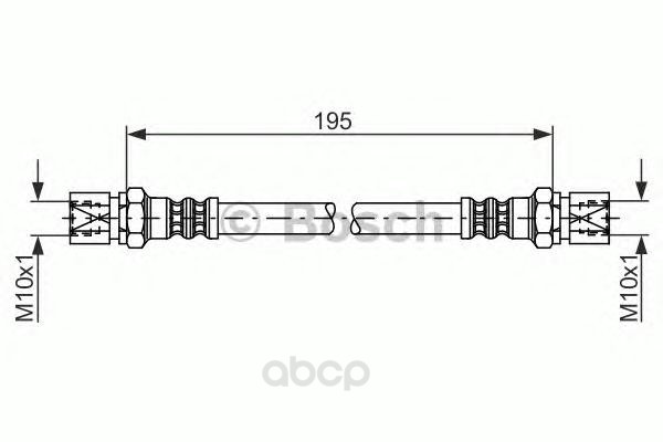 фото Шланг тормозной системы bosch 1987476030 задний