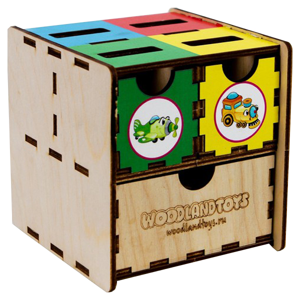 

Развивающая игрушка Woodland Комодик-куб Транспорт