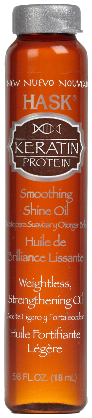 фото Масло для волос hask keratin protein smoothing shine oil vial