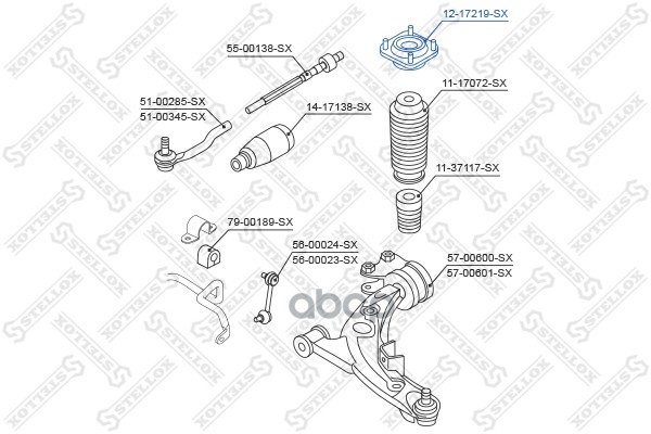 

Опора амортизатора Stellox 1217219SX