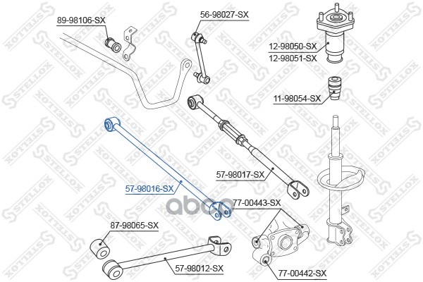 фото Рычаг подвески stellox 5798016sx