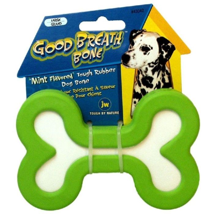 

Жевательная игрушка для собак JW Good Breath Rubber Dog Bone Medium, косточка средняя