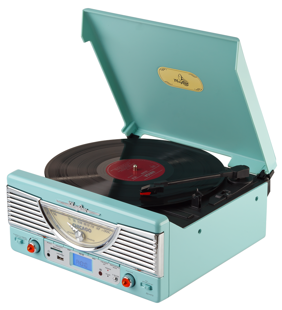 

Проигрыватель виниловых пластинок Playbox Chicago PB-103U-CG Turquoise
