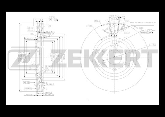 фото Тормозной диск zekkert bs-5413