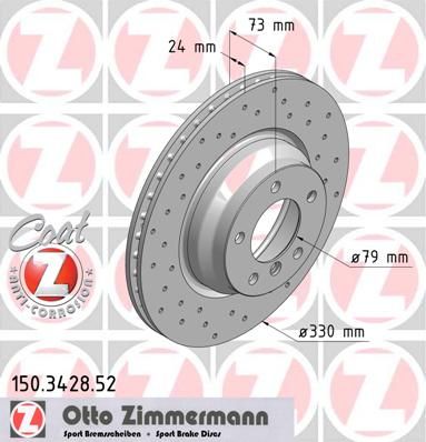 фото Тормозной диск zimmermann 150342852