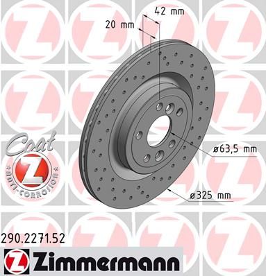 

Тормозной диск ZIMMERMANN 290.2271.52