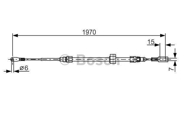 фото Трос cтояночного тормоза bosch 1987482131