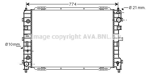 

Радиатор охлаждения двигателя AVA QUALITY COOLING FD2346
