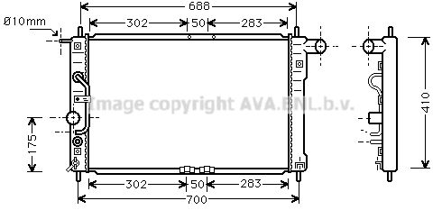 

Радиатор охлаждения двигателя AVA QUALITY COOLING DWA2015