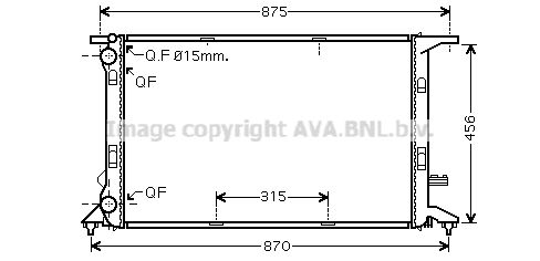 

Радиатор охлаждения двигателя AVA QUALITY COOLING AIA2292