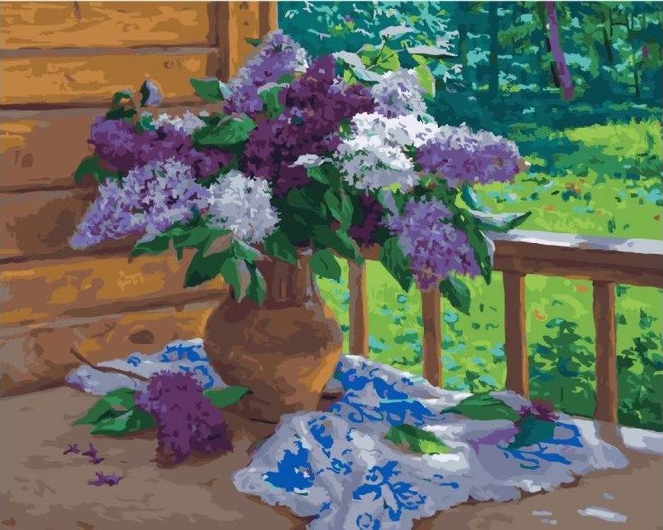 

Картина по номерам Paintboy Сирень на веранде, 40x50 см, Сирень на веранде