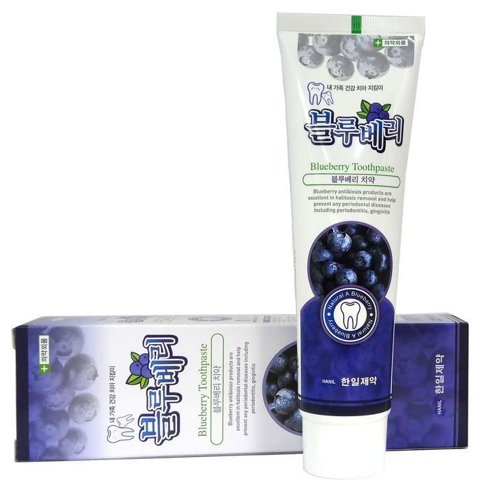 Зубная паста Hanil Natural A Blueberry 180 г melange натуральная зубная паста blueberry 300