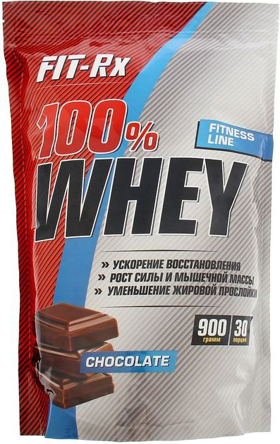 фото Протеин fit-rx 100% whey, 900 г, chocolate