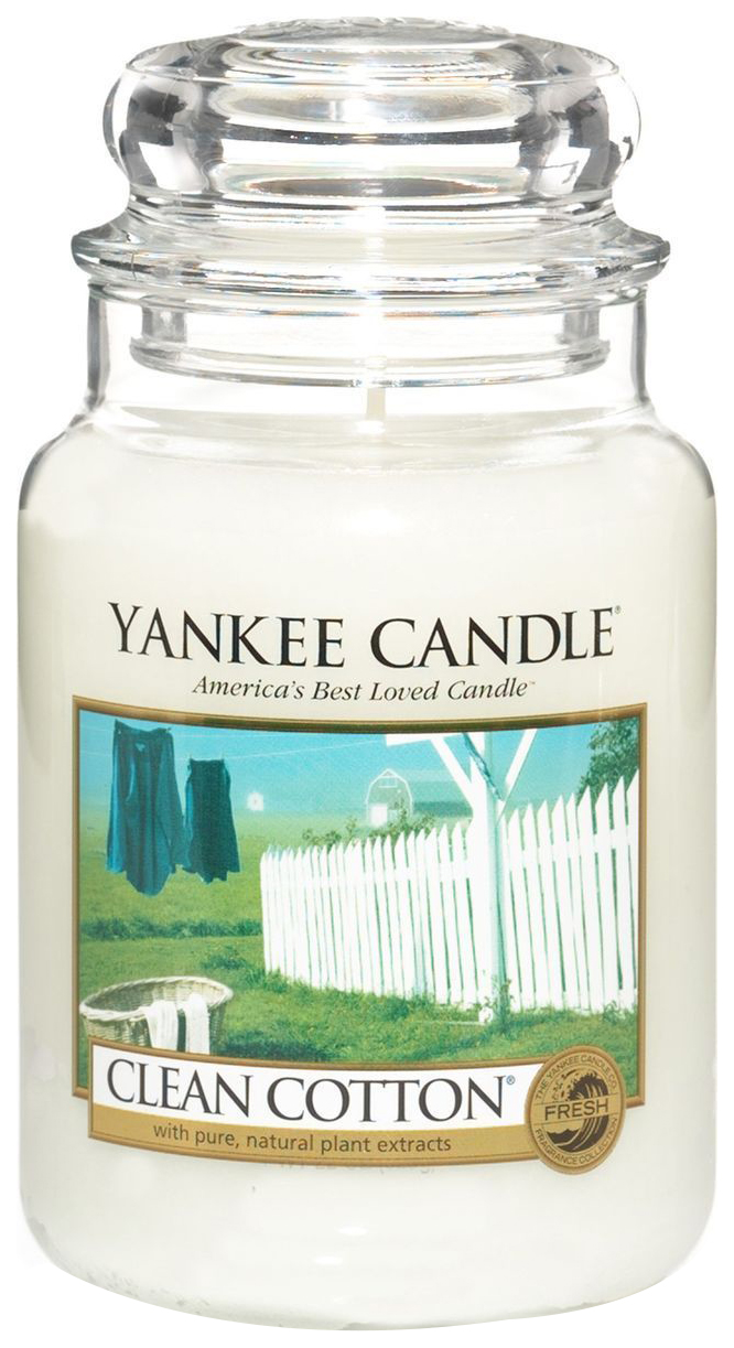 фото Ароматическая свеча yankee candle clean cotton large jar candle