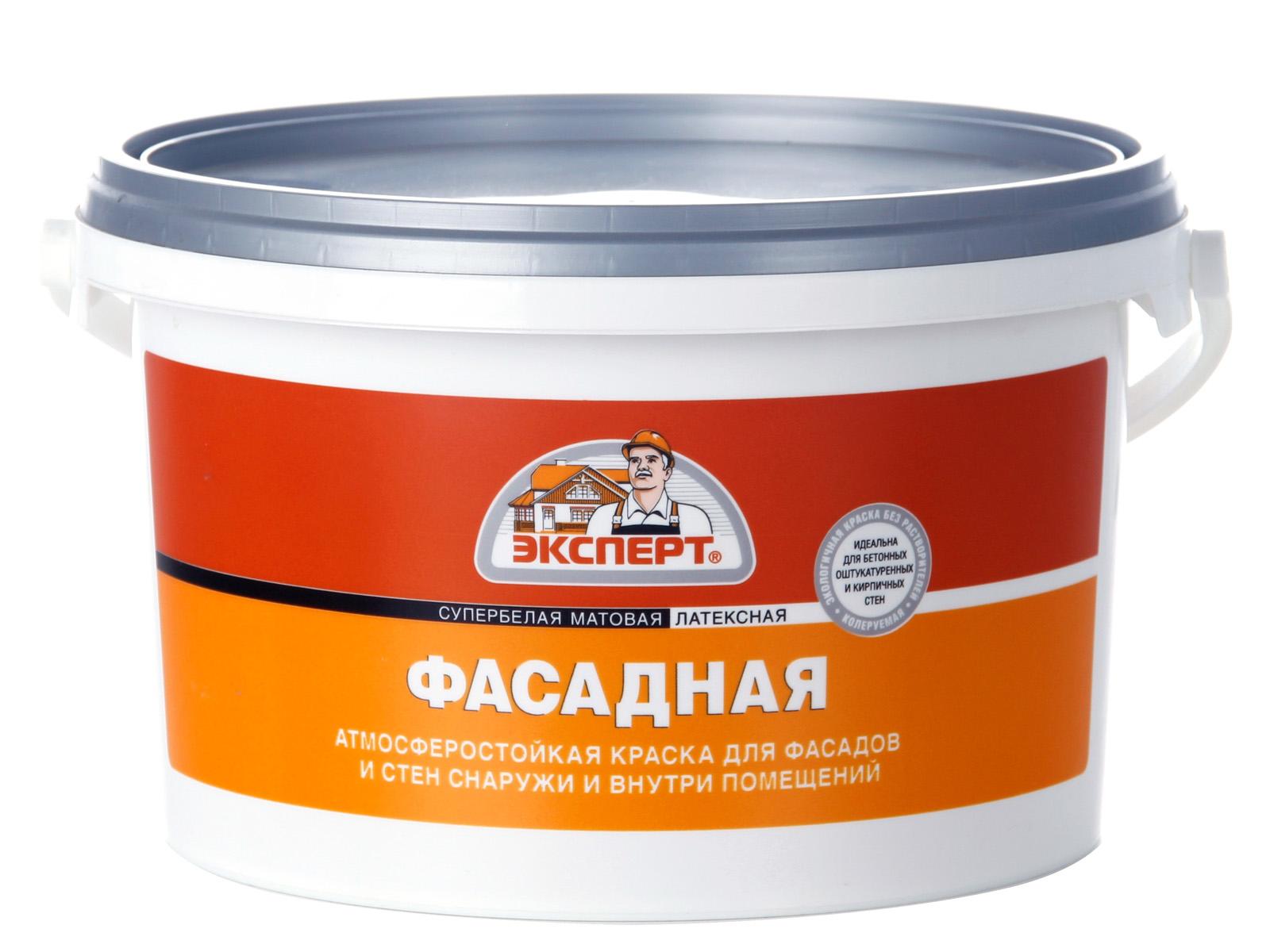 

Краски для наружных работ ЭКСПЕРТ фасадная с/б 14кг 9774, Белый