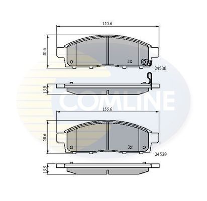 фото Комплект тормозных колодок, дисковый тормоз comline cbp31584