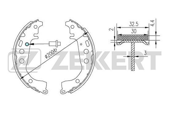 

Комплект тормозных колодок ZEKKERT BK-4436