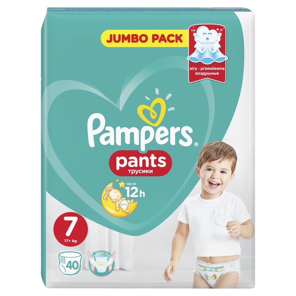 фото Трусики pampers pants 17+ кг, размер 7, 40 шт.