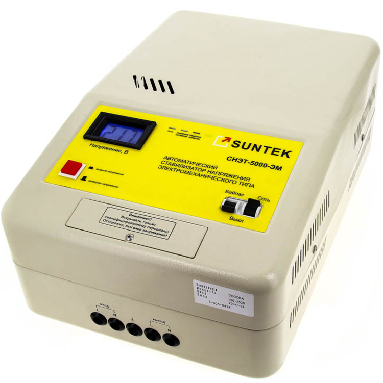 

Однофазный стабилизатор электромеханического типа SUNTEK эм 5000ВА