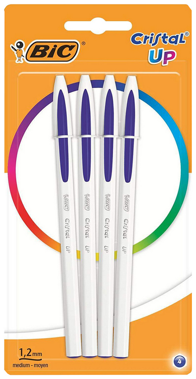 

Набор ручек шариковых BIC Cristal Up 24564, синяя, 4 шт.