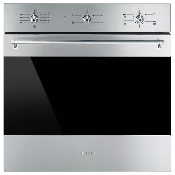 фото Встраиваемый газовый духовой шкаф smeg sf6341gvx silver