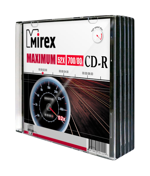 

Диск для записи Mirex Maximum CD-R, 700Mb, 52x, Slim Case, 5 шт (201243), 700Mb 52х Maximum Slim Case 5 шт. (201243)