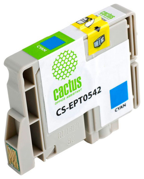 Картридж для струйного принтера Cactus CS-EPT0542 голубой