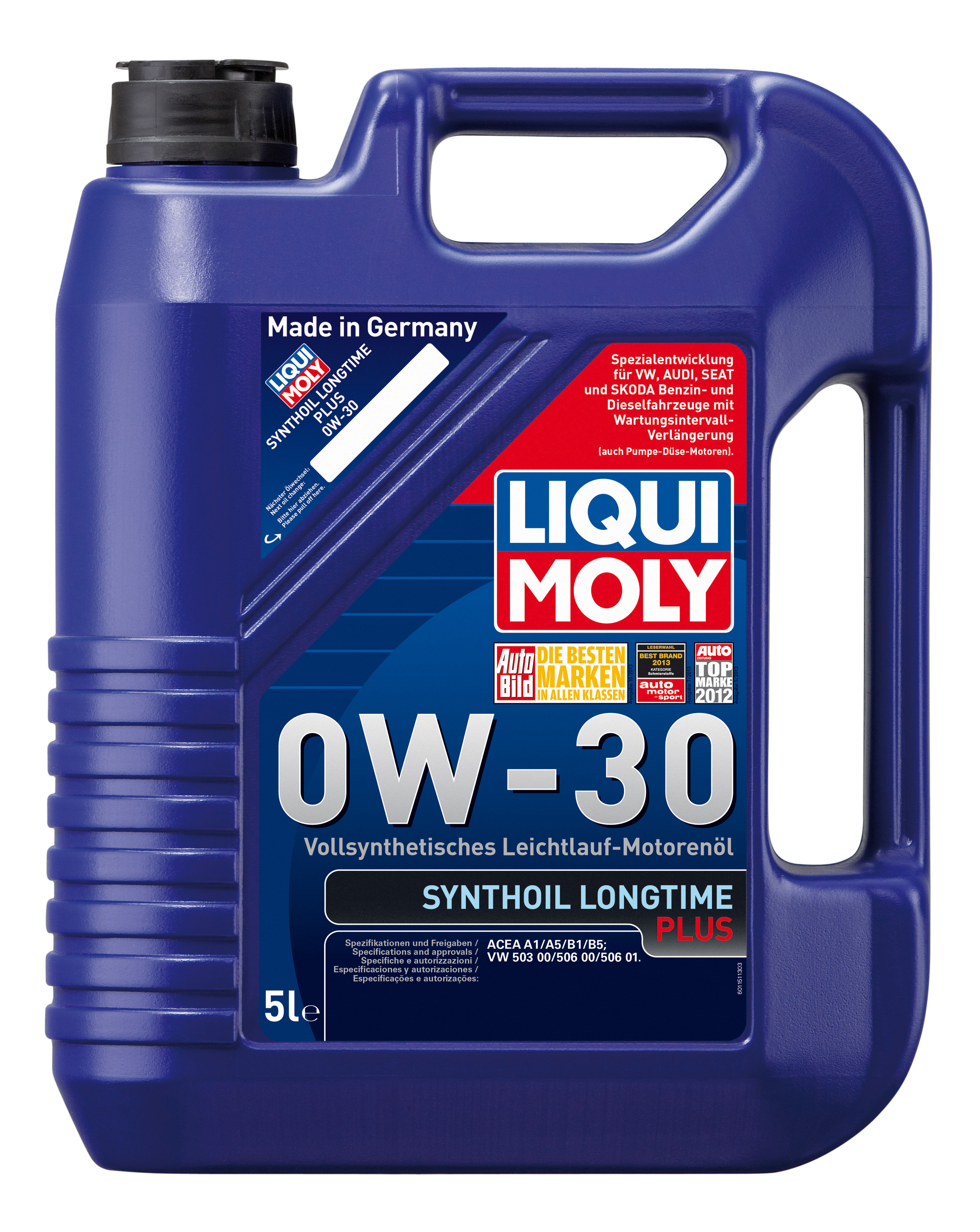 фото Синтетическое моторное масло synthoil longtime plus 0w-30 a1/a5/b1/b5 liqui moly