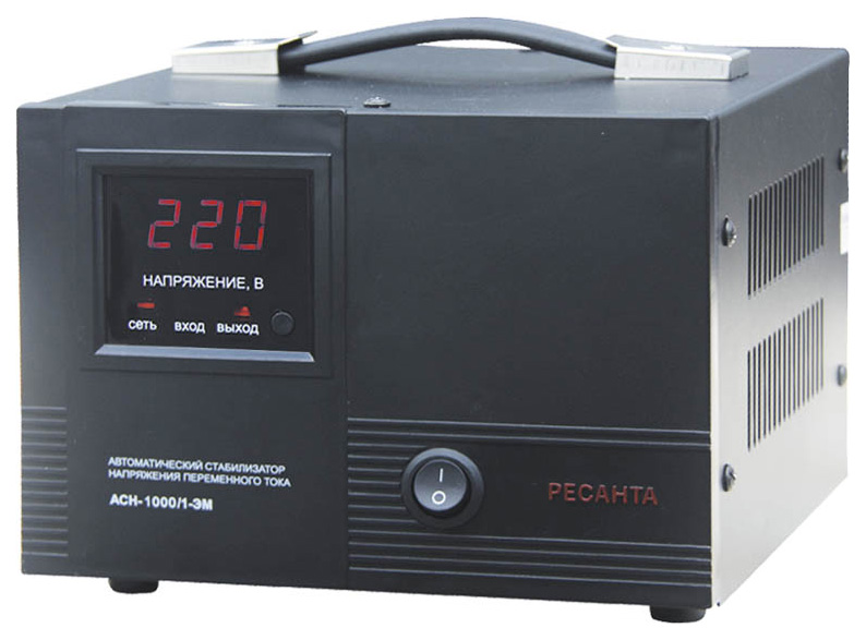 

Однофазный стабилизатор Ресанта ACH-1000/1-ЭМ, aCH-1000/1-ЭМ